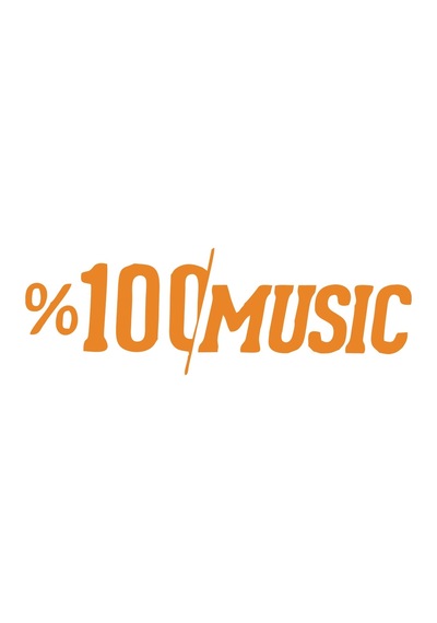 %100 Music Araba Sticker 17x17 Cm Turuncu