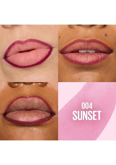New York Super Stay Peel Off Soyulabilen Dudak Tinti - 24 Saate Kadar Kalıcı Dudak Renklendirme - 04 Sunset Çok Renkli