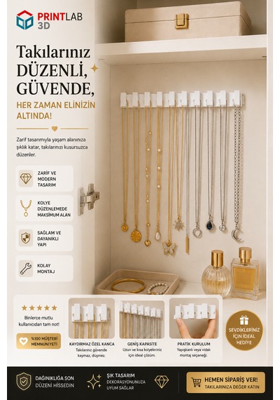 Kolye Askısı 3 Adet