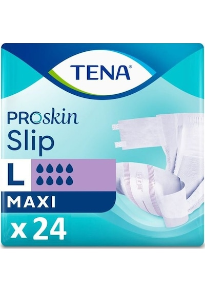 Tena Slip Maxi 8 Damla Bel Bantlı Hasta Bezi L 24'lü