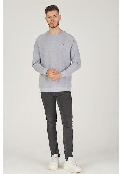 V4003 Dewberry Reglan Kol Erkek Sweatshırt-gri Gri