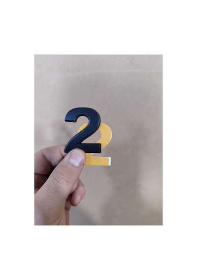 Yapışkanlı Kapı Numarası Kapı No Siyah Küçük Boy 50 Mm 5cm Siyah Renk Numaralar 1 Adet 2 2