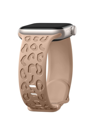 Apple Uyumlu  Watch 44 45 46mm Leopar Desenli Yumuşak Silikon Kordon Seri 2 3 4 5 6 Se 7 8 9 10