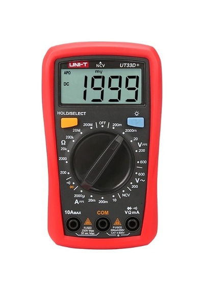 Unı-t Ut33a+ Dijital Multimetre Otomatik Kademeli Ac/dc Voltaj Akım Ölçer Direnç, Kapasitans, Diyot Ve Süreklilik Testi