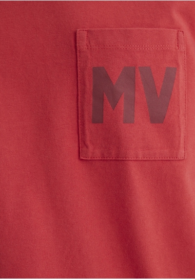 Mavi - Mv Baskılı Kırmızı Tişört 1613152-71079 Kırmızı
