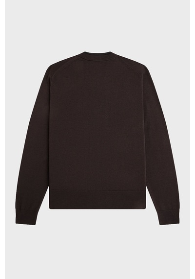 Fred Perry Yün Ve Pamuklu Regular Fit Düğmeli Hırka Erkek Hırka K3300 33c Kahve
