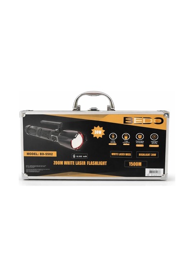 Bd-5502 30w Tg Led Alüminyum Alaşımlı Zoomlu Type-c Şarjlı El Feneri