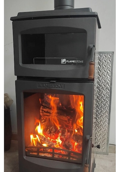 Lodi Gurme Tek Camlı Kuzineli Füme Döküm Soba