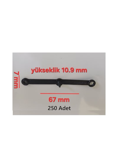 Siyah 250 Adet Plastik Kilit Klips 67mm Güvenlik Etiket Trim Sabitleyici Askı Paket Kilidi T