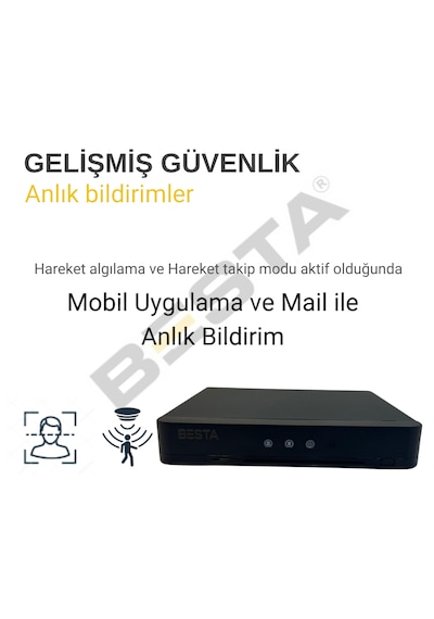 5mp 1440p Warm Led 4 Kameralı 320gb Hdd Güvenlik Kamerası Seti