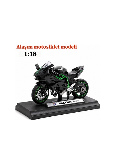 1:18 Ölçek H2r Metal Alaşım Motosiklet Maketi - Süspansiyonlu Ve Standlı Model Çok Renkli