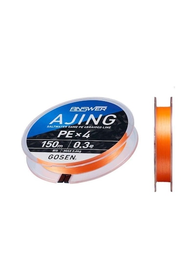 Gosen Answer Ajing Pe4 Örgü Lrf İpi 150mt Coctail Orange