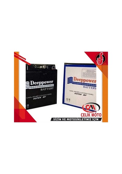 12n5l-bs 12v 5ah Deeppower Motosıklet Akusu Ybr Ve Cub 102120051