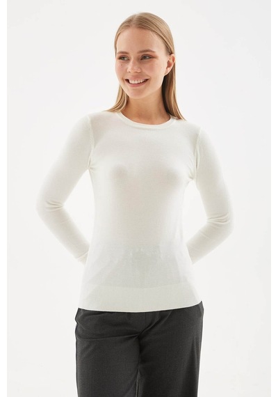 Fashion Friends Bisiklet Yaka Ekru Kadın Kazak 25k0023k1 Ekru