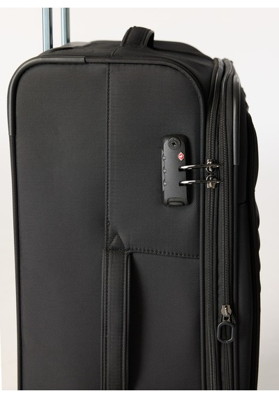 Discovery Expedition Siyah Unisex Çekçekli Kumaş Valiz Dsc-630 Orta