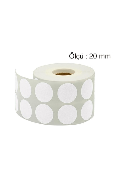 Tanex Nokta Etiket 20 MM 2500 Adet Gri