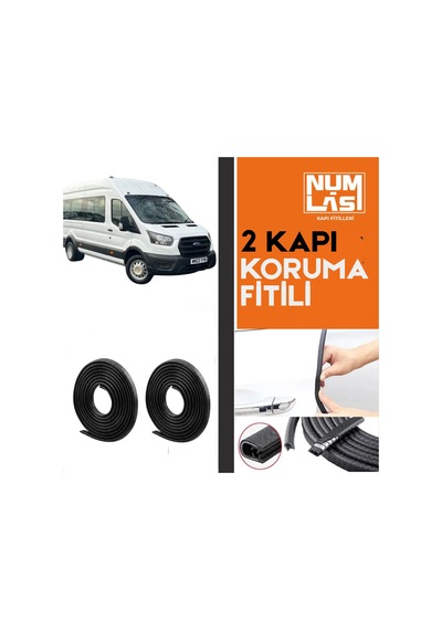 Ford Transit 2020-2025 İki Kapı Koruma Fitili Siyah Renk Numlas-a Kalite-nm2746