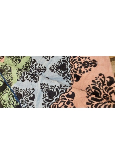 Algelsineve Sanatsal Çift Kişilik Peluş Battaniye Lacivert