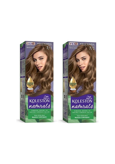 Hubrendy Tedarik Naturals Saç Boyası Küllü Kumral 7/1 2x Paket