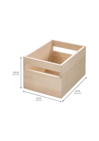 İdesign Kulplu Saklama Kutusu, Mutfak Dolabı Düzenleyici, Raf Veya Saklama Dolabı İçin, Çok Yönlü Kutu, Bej, 25,4 X 19,1 X 15,7 Cm Açık Ahşap İdesign Kulplu Saklama Kutusu, Mutfak Dolabı Düzenleyici, Raf Veya Saklama Dolabı İçin, Çok Yönlü Kutu, Bej, 25,4 X 19,1 X 15,7 Cm Açık Ahşap