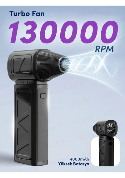 Mini Turbo Jet Fan 130.000 Rpm Mangal Üfleme Araç Klavye Toz İtme Temizlik Fanı Hava Kompresörü