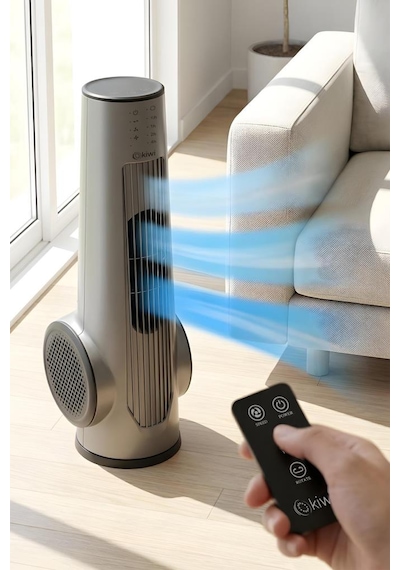 Kiwi Kfan-7693 Kule Tipi Vantilatör Lcd Ekran & 75 Cm & 3 Kademe & Kumandalı & 7.5 Saat Zamanlayıcı