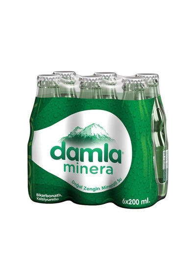 Damla Minera Sade Maden Suyu 6 x 200 ML