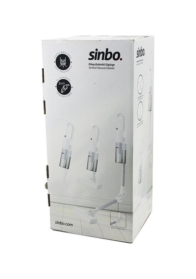 Sinbo Dikey Elektrikli Süpürge - Beyaz - 500w - Ergonomik Tasarım Renkli