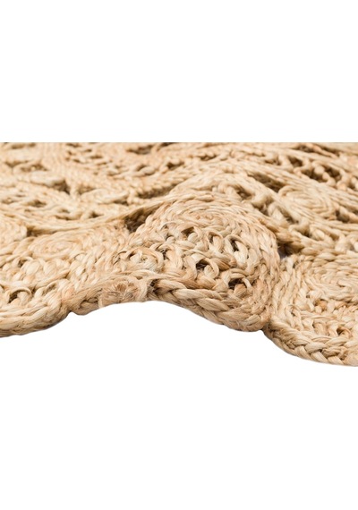 Eko Halı Solo Ca-108 Natural Xw Yuvarlak veya Oval El Dokuma Naturel Jüt Hasır Halı - 150X150