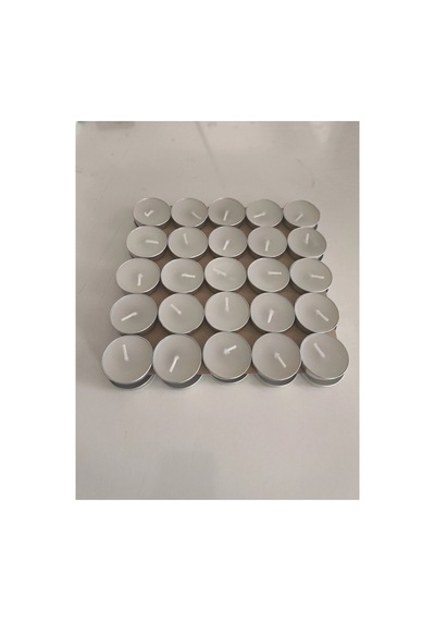 50 Adet 6 Gr Tealight Mum Dekoratif & Banyo Mum Seti Kokusuz Mini Mum Beyaz - 841439457 Beyaz
