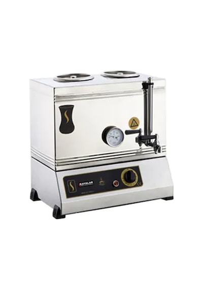 Kayalar 2 Demlik Elektrikli Pleytsiz 40 L Çay Kazanı Inox