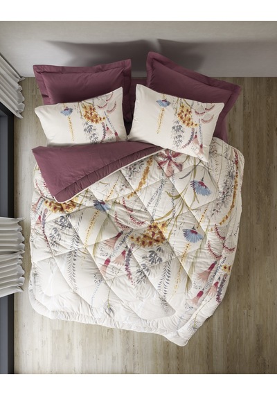 Cotton Box Çift Kişilik Uyku Seti Flos Bordo