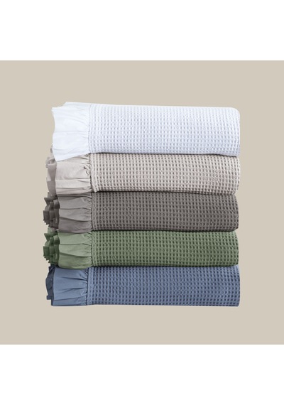 Linens Bsp Çift Kişilik Yatak Örtüsü Seti Yeşil Yeşil