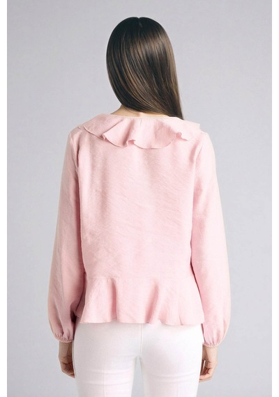 Defacto Volanlı Modal Bluz G1971ax26spbr86 Pembe-br86