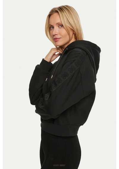 Guess Kadın Siyah Logolu Sweatshirt Siyah