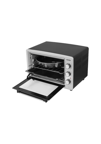 Simfer 3426 İnox Gri 34 LT Statik Mini / Midi Fırın - 4 Fonksiyon, Programlanabilir Pişirme & Isı Kontrol