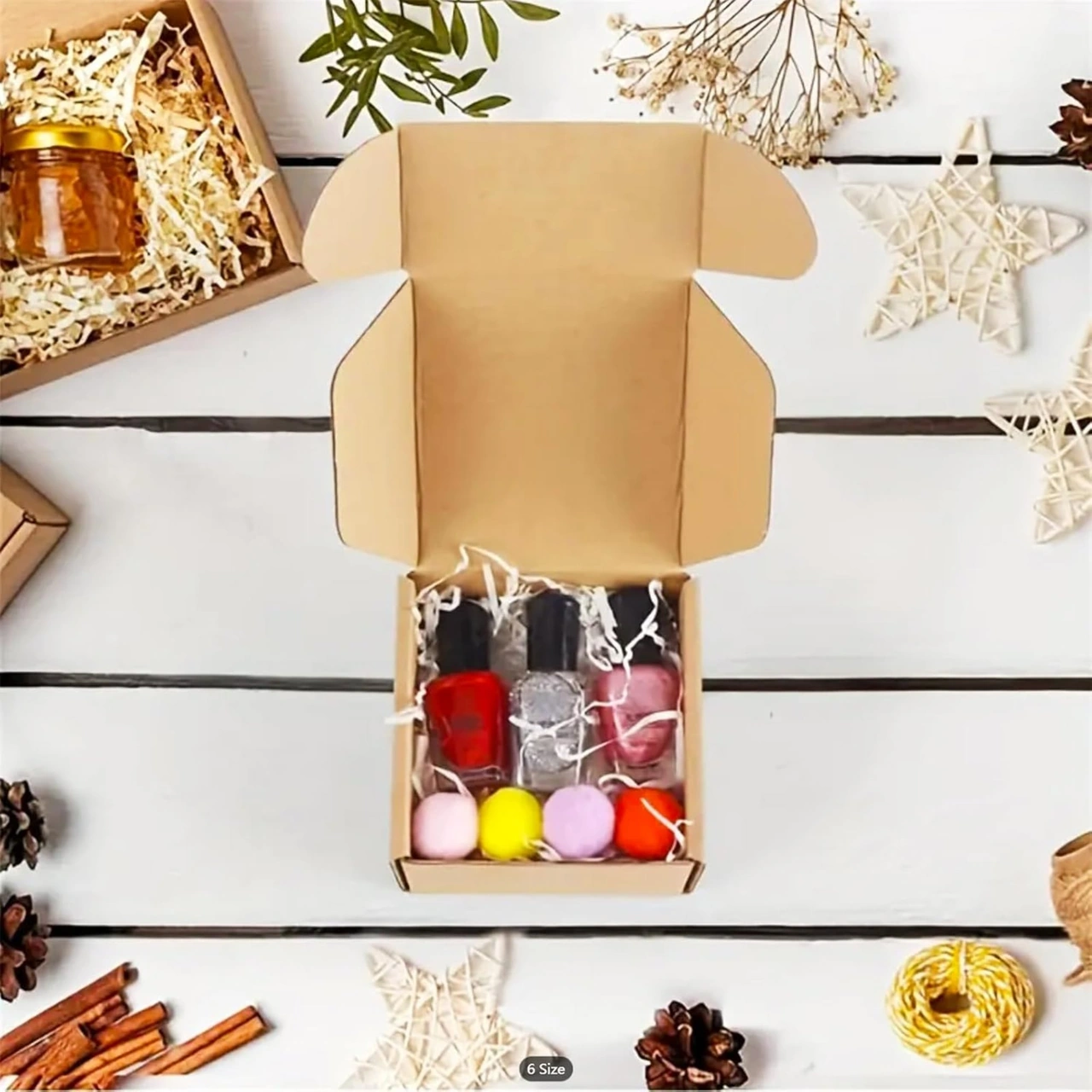 Kilitli E-ticaret Hediye Kutusu, Kraft Karton Kargo Paketleme Kutusu, 25 Adet, 10x10x5 Cm 25 Adet