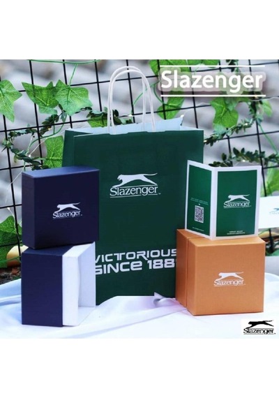 Sl.1.374 Slazenger Çelik Kordon Takvimli 5 Atm Su Geçirmez Erkek Kol Saati Gümüş
