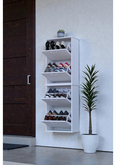 Eliusta Slim 4 Düşer Kapaklı 52 Cm Beyaz Asma Ayakkabılık Kapı Önü/antre 52x156x26 Cm Ayakkabılık Beyaz Eliusta Slim 4 Düşer Kapaklı 52 Cm Beyaz Asma Ayakkabılık Kapı Önü/antre 52x156x26 Cm Ayakkabılık Beyaz