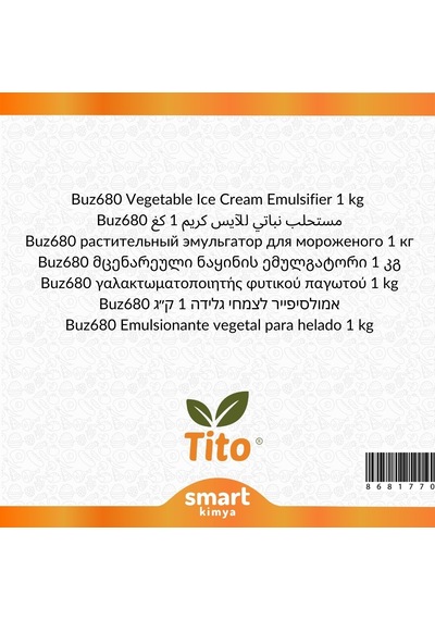 Buz610 Bitkisel Dondurma Emülgatörü 1 Kg