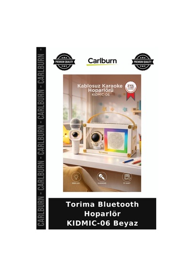 Özel Üretim Torima Bluetooth Hoparlör Kıdmıc-06 Beyaz Kutlama Çocuk Kablosuz