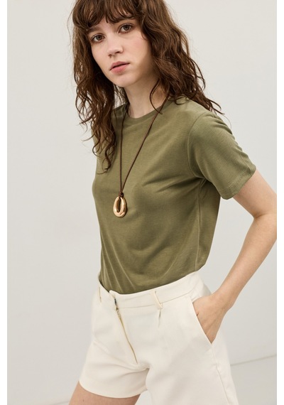 Antioch Modal Karışımlı T-shirt Haki