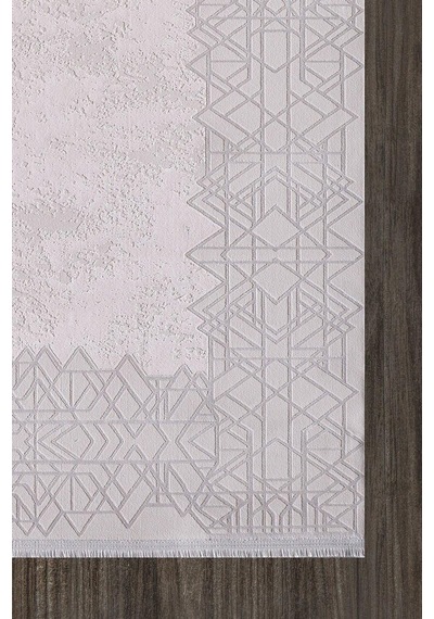Artemis Halı Alegra 09111b Gri Krem Çizgi Desenli Bambu Halı
