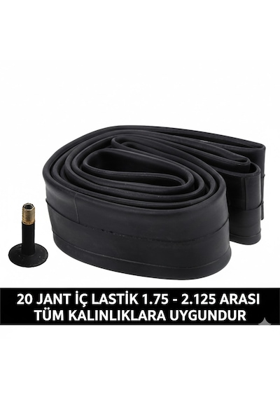 Güçlü Bisikletmotosiklet 20 Jant İç Lastik - 20x1.75 / 2.125 Uyumlu - Oto Valf Kalın Sibop Bisiklet İç Lastiği