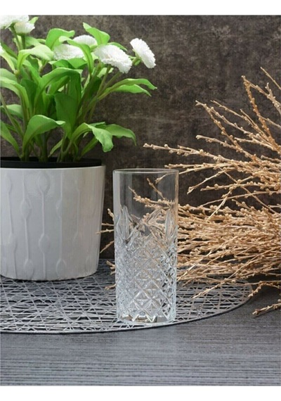 Paşabahçe timeless kristal kesme rakı bardak - 4 lü özel seri rak