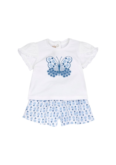 Chicco Kız Bebek Kısa Kollu Tişört Ve Şort Takım 09101859000000 000032 Beyaz