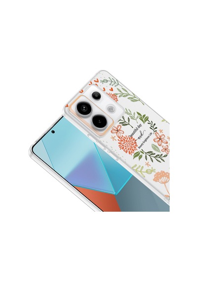 Xiaomi Redmi Note 13 Pro 5g Kılıf Çiçek Ve Fiyonk Desenli Kamera Yükseltili Mobilefix Premium