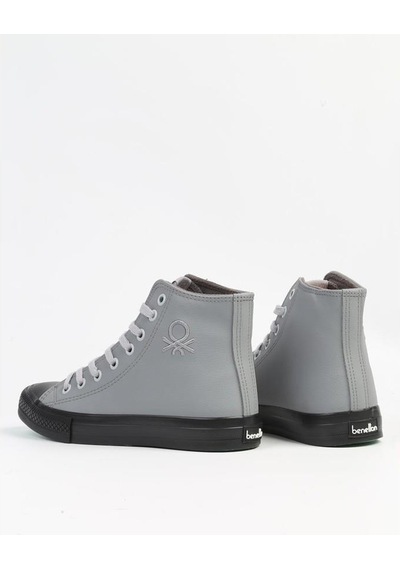Benetton Bn-31046 Bilek Boy Kışlık Sneaker Spor Ayakkabı Gri - Siyah