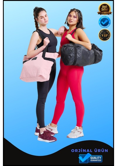 Overpazar Katlanabilir Siyah Spor Çantası 30 L Fitness Çantası Siyah