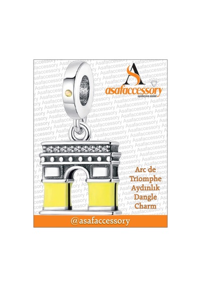 Arc De Triomphe Aydınlık Dangle Charm Asafaccessory Sarı